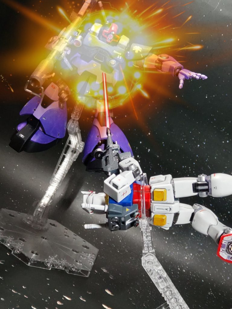 「一つ❗」開幕早々に1機落とすガンダムだが、まだ序の口