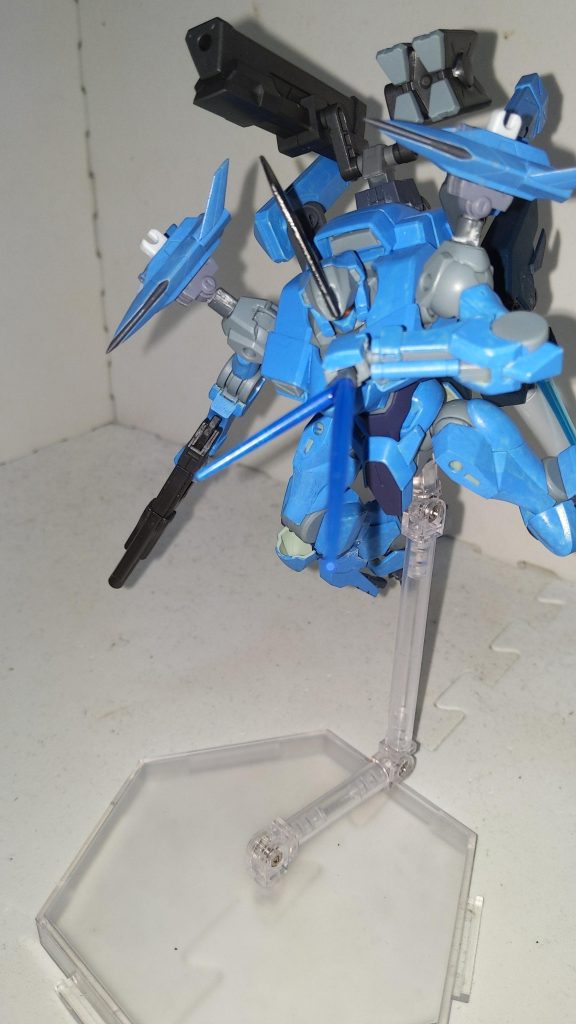 特殊システム　「MEPE」機動力そのものは改修後も据え置きだが、Mark−ⅡではGBN側のアビリティ設定でF91の機能である「MEPE」を採用。最大稼働時には質量を持った残像を発生させる。