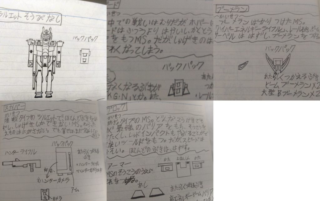 換装システムもあるという設定で、『ノーマルシルエット』ではドラグーン2基搭載、驚異的なスピードを生み出す『スピードシルエット』や対ヤタノカガミ対策形態の『ブーメランシルエット』に、狙撃の『スナイパーシルエット』、更にはあらゆる攻撃をも防ぎきる『ブロックシルエット』が存在するようです。