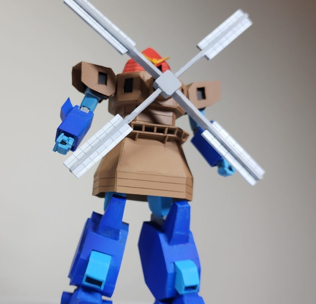 下から見るとやっぱり風車(笑)　パーツどりできる部分がほぼなかったので大変でした🎵