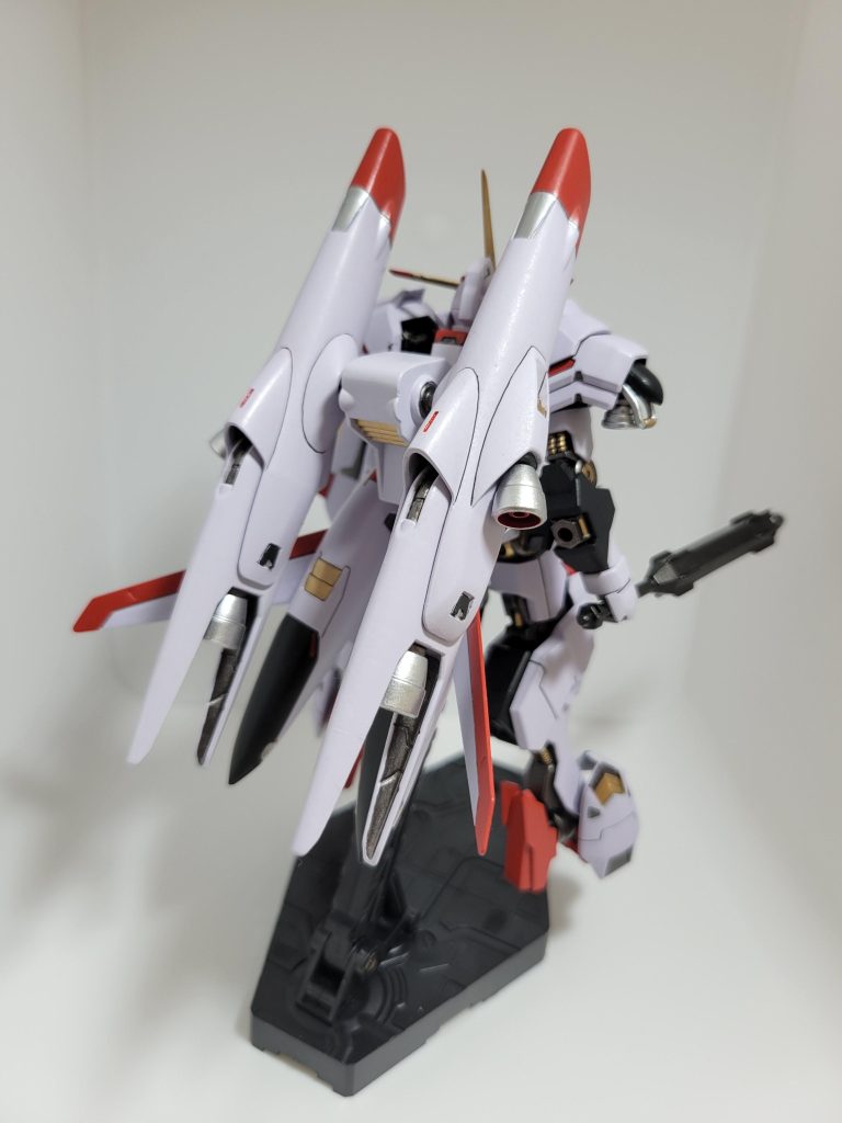 バックショット。羽は上下逆に。