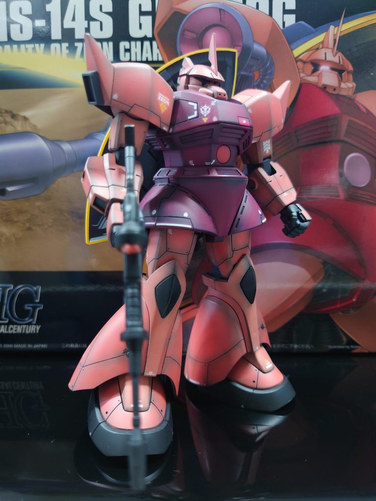 カラーはクレオス　シャアピンク＋ハーマンレッドクレオス　シャアレッド＋ハーマンレッドクレオス　MSダークグレークレオス　MSイエロークレオス　ミッドナイトブルー実はシャアピンクとシャアレッドは2色にしてますが、分かりますかね❔