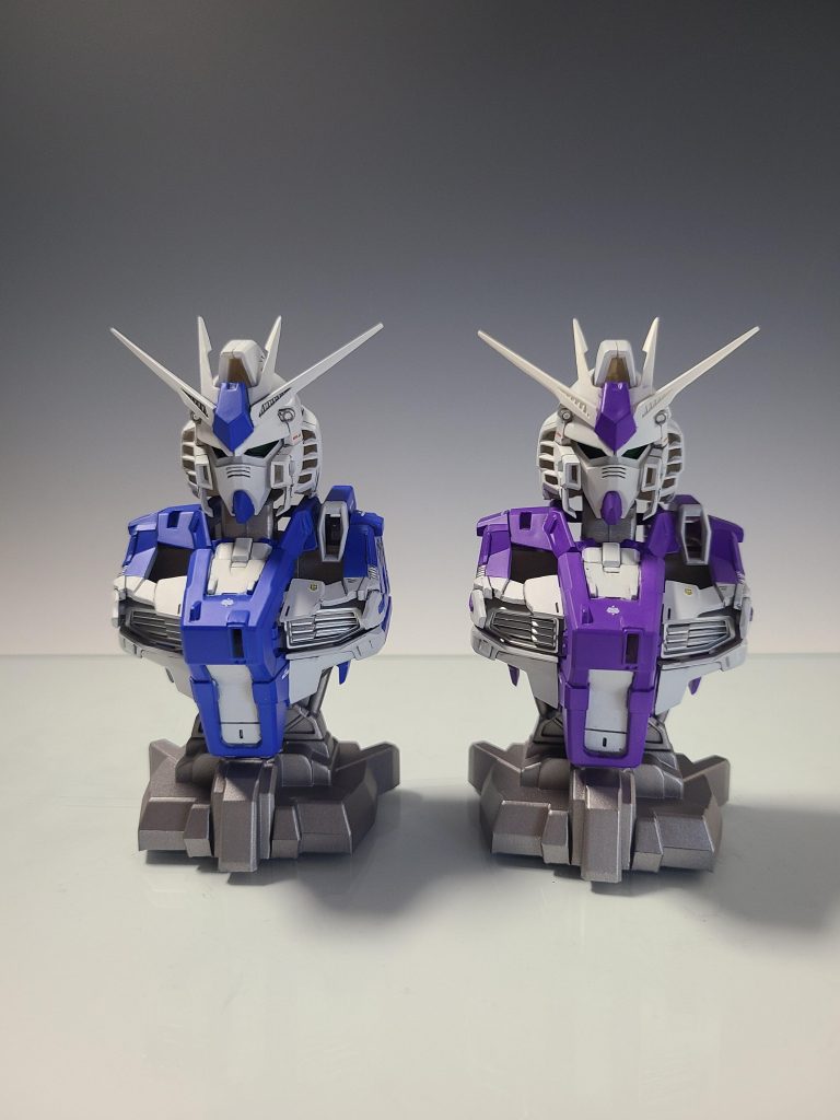 MSメカニカルバスト2　νガンダム　ハイニュー風塗装–2枚目/制作者：スタニファー