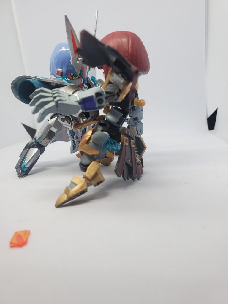 そして、全てをかけた一撃が、ジニアを捉えます。その時、「ありがとう…ごめんね…強くなったね…」と、ジニアの声が。ジニアが崩れ落ち、アジュガも倒れ込みます。戦いの果てに、本当に彼女達は再開できるのでしょうか…