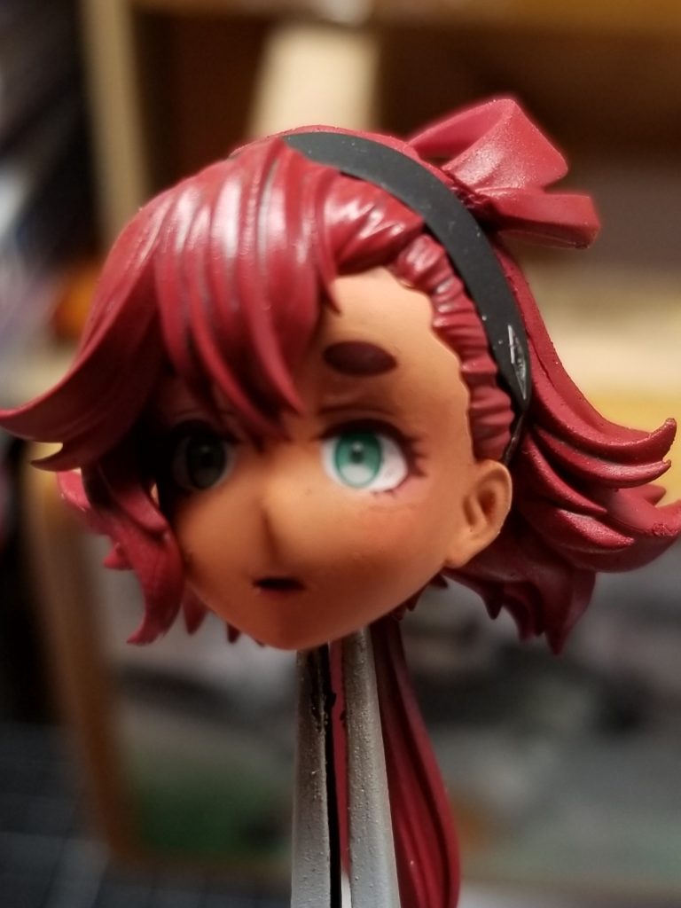 こちらがそのお化粧後…うっすら目元が赤らんでるのがわかりますでしょうか？ってか、写真じゃほとんどわかりませんね～🤣