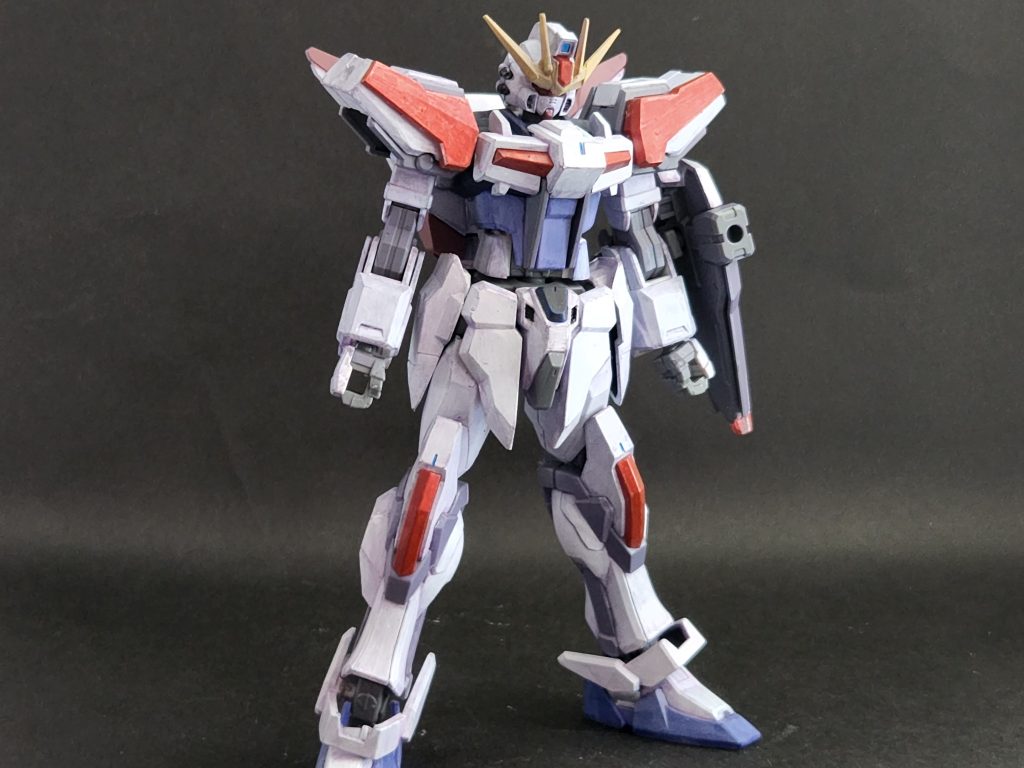 メタリック以外の部分は彩度を落として塗ってます。