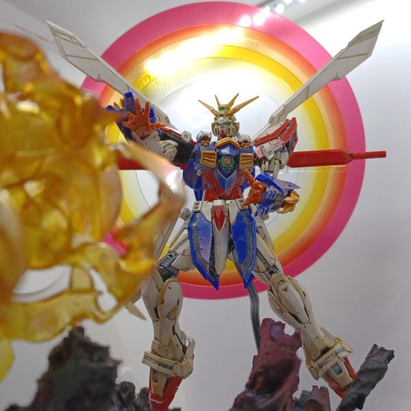 ゴッドガンダム(自作ジオラマ表現)