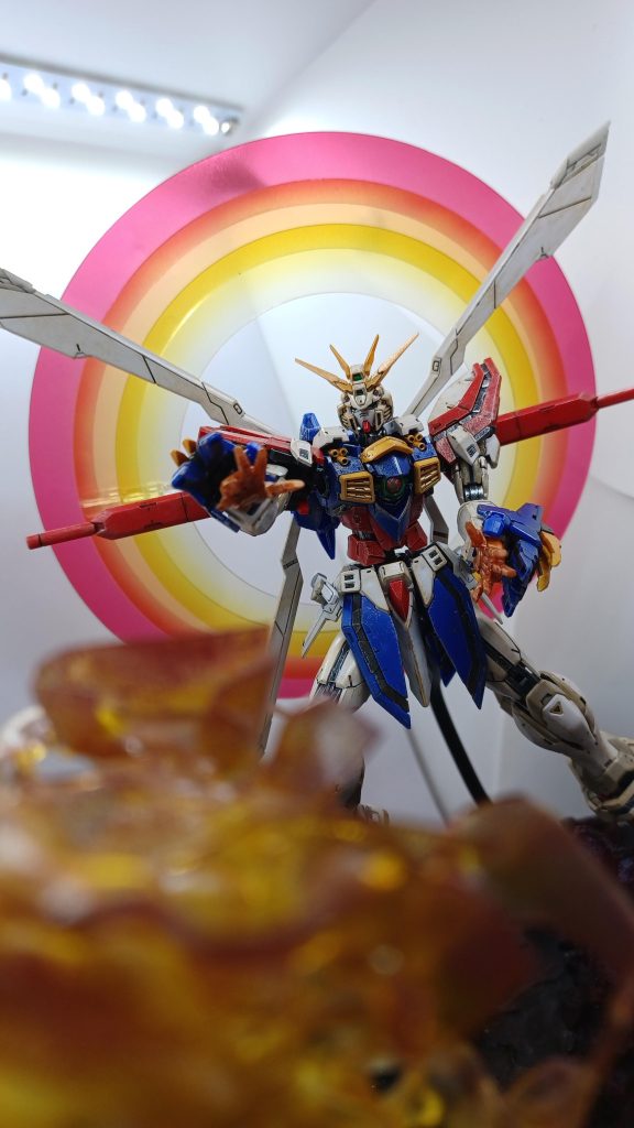 ゴッドガンダム(自作ジオラマ表現)–2枚目/制作者：ｸﾞﾘﾘﾊﾞPT240