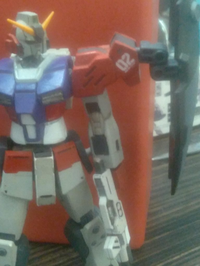 Gunpla battle arms pieces were used to mount the shields