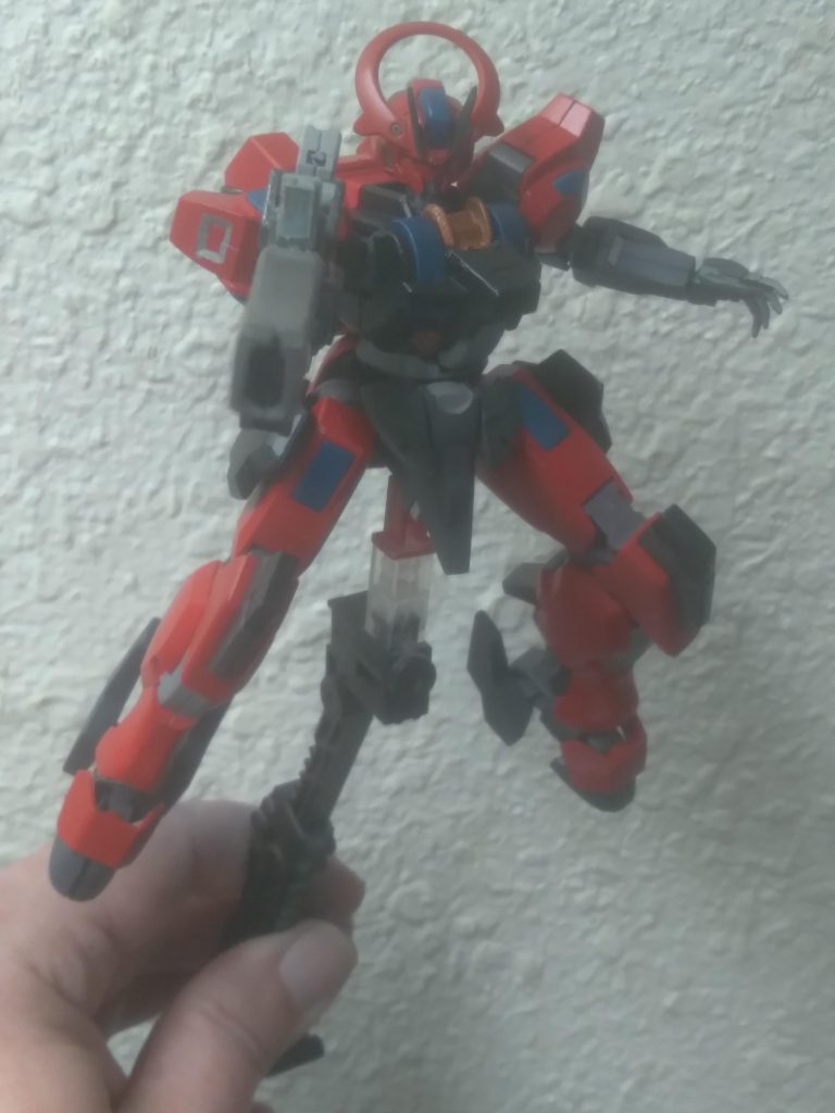 The beam rifle was made from spare parts. Mainly the command Qanta rifle and the hg double X satellite cannon barrel.