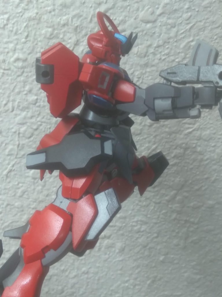 The backpack I glued in that position so those sections would not move anymore