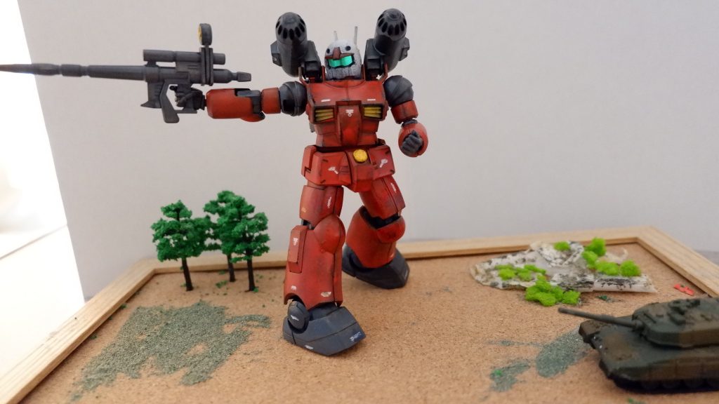 スプレーミサイルを装備してポーズ！