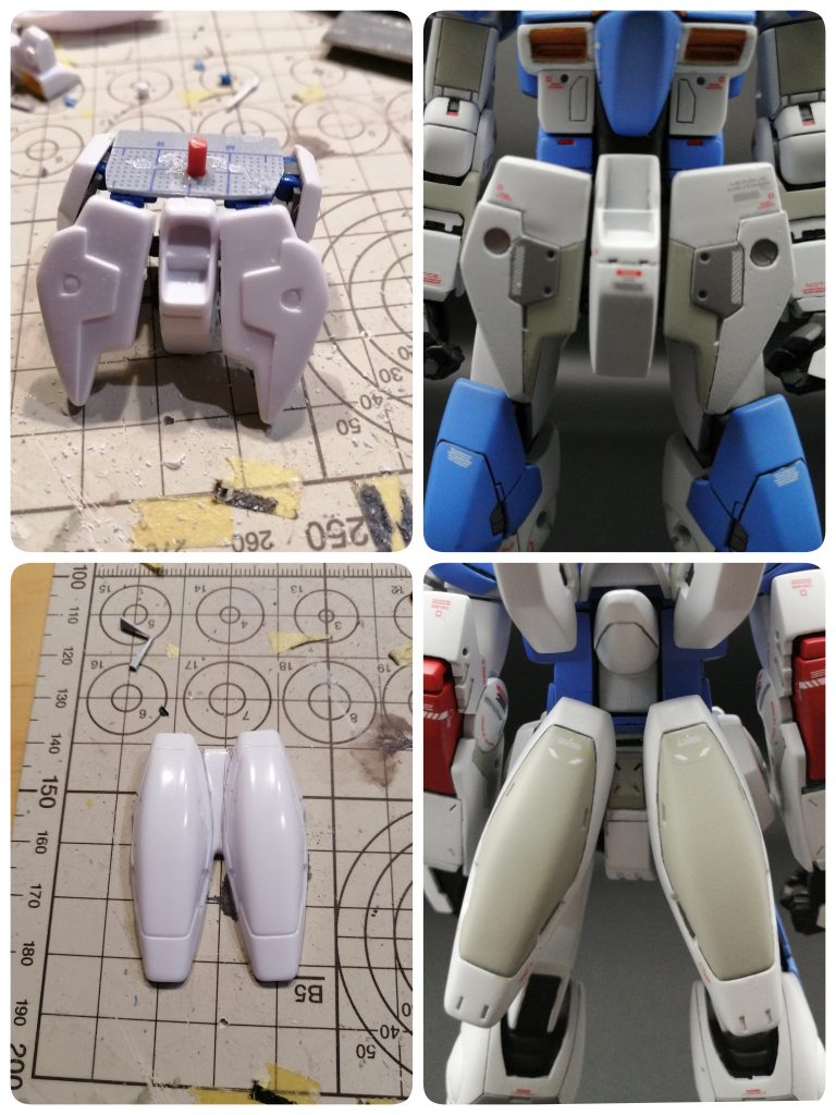 【腰部】腰回りも一通り手を加えました。全体的に大型化した感じで。リアスカート?は分割しました。