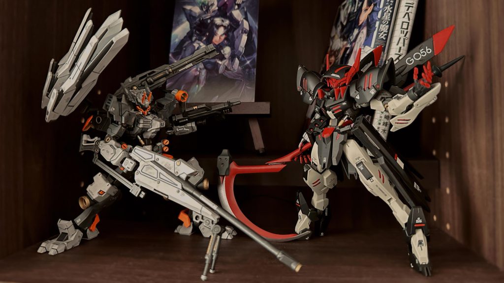 前回のアスモデウス コアと並べて一枚テイスト違いすぎて、この2機が同じ世界線のガンダムとは思えませんね💦