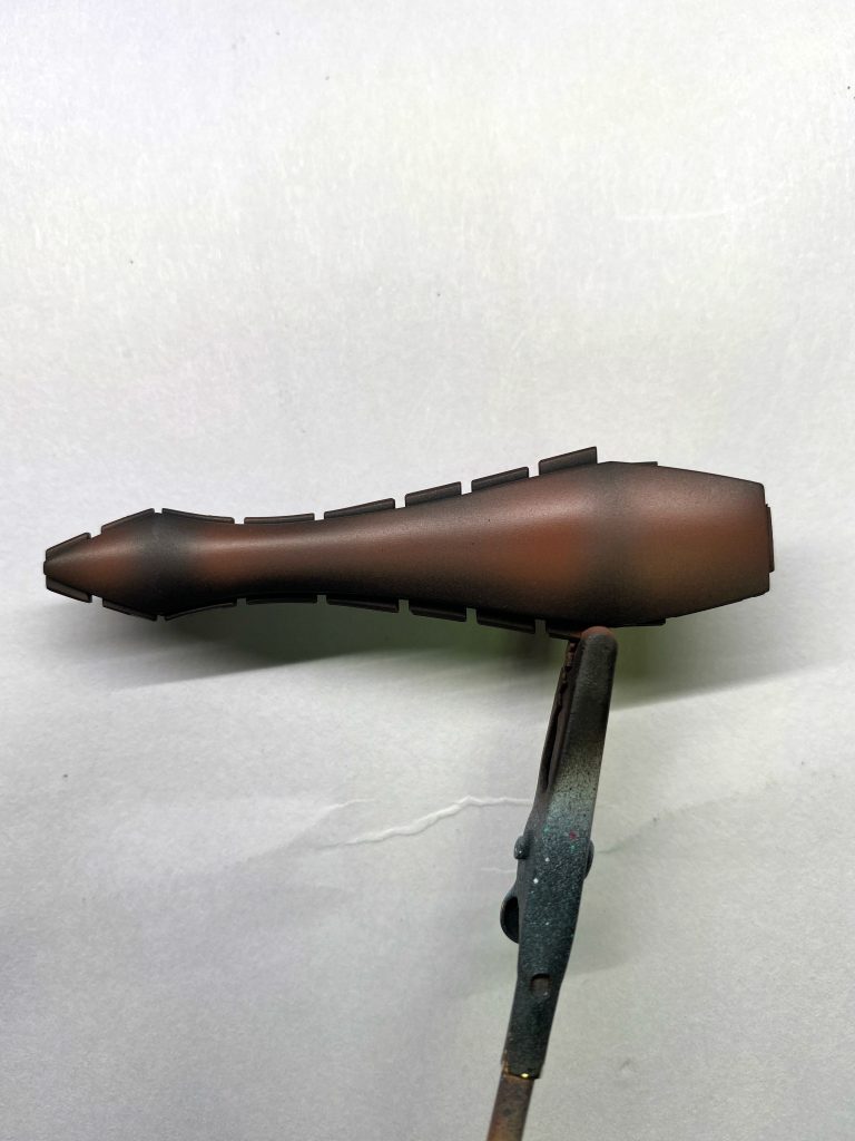 ① 黒立ち上げから茶色をきつめにグラデーション