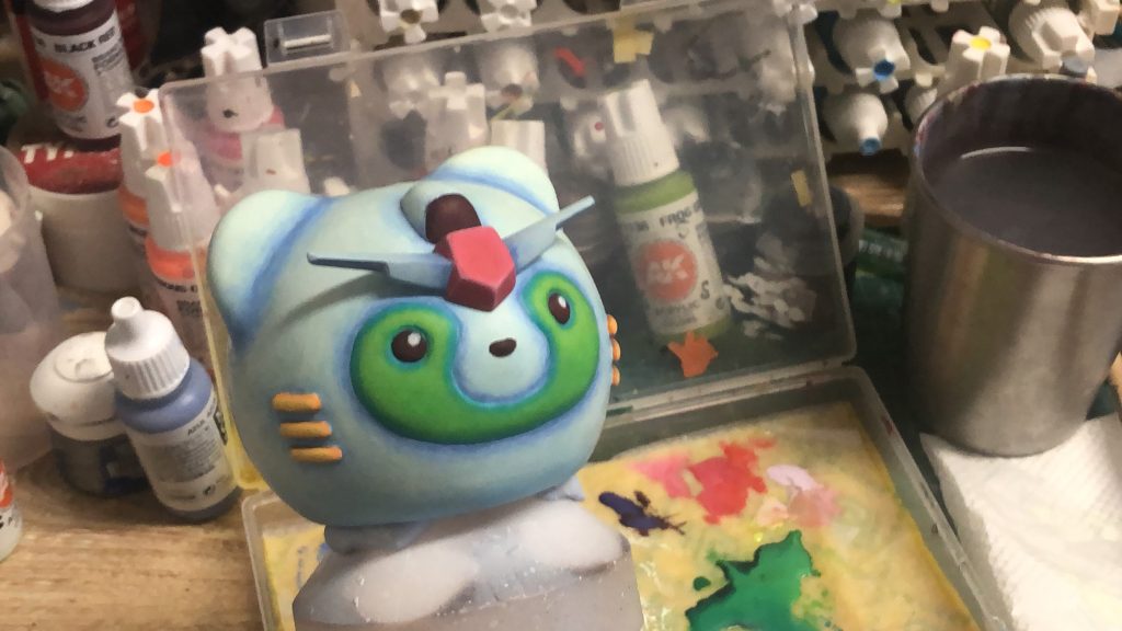 ガンダム・エアリアル陶器風鈴–3枚目/制作者：Sam Cho