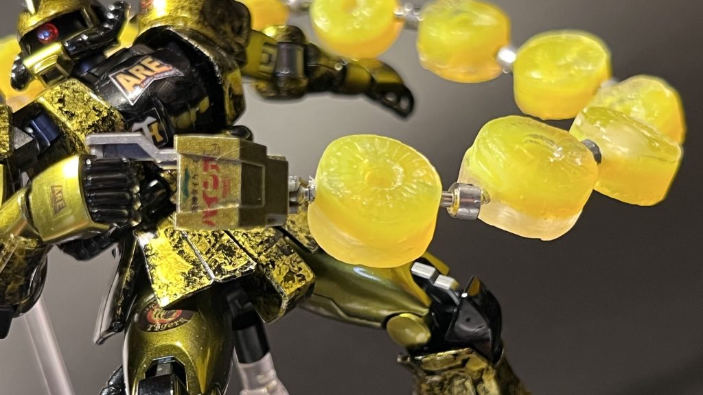 リーグ優勝記念で発売された「パインアレ」のパッケージをデカールに落とし込んで作りましたよ。