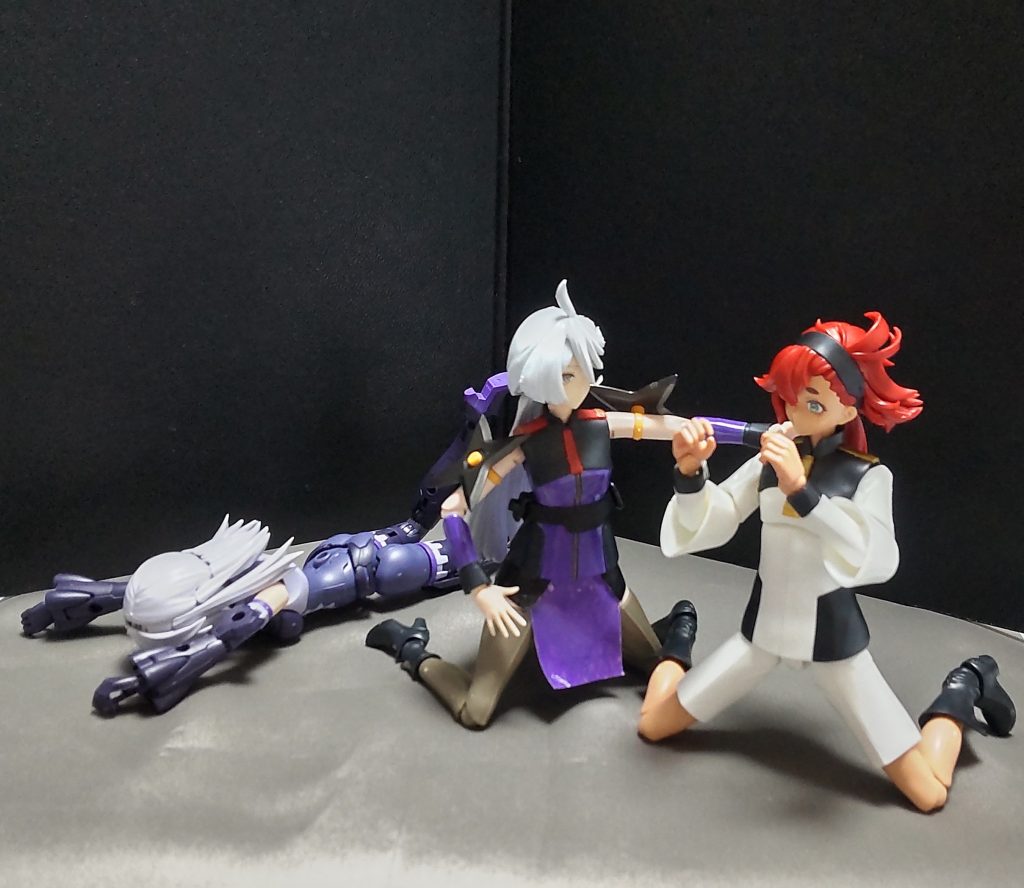 「ふぅ、スレッタ……待たせたわね。」「ミオリネさん、絶対帰ってくるって信じてましたよ……」