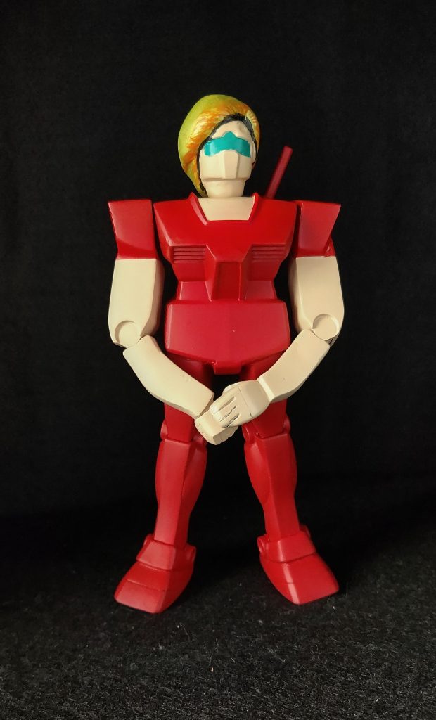 ジョニー・ライデンが連邦軍のパイロットだったならば…の設定で、旧キット1/144 ジムを使い、突貫工事2日で作りました。