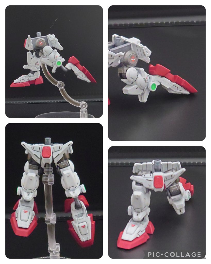 足回り●フロントスカートの左右別稼働化●膝関節追加●足関節？追加なるべく自然な膝立ちを目指してみましたが、膝関節作っただけでは上手くいかなかったので、引き出し式の足関節を追加して何とか形にすることが出来ました♪