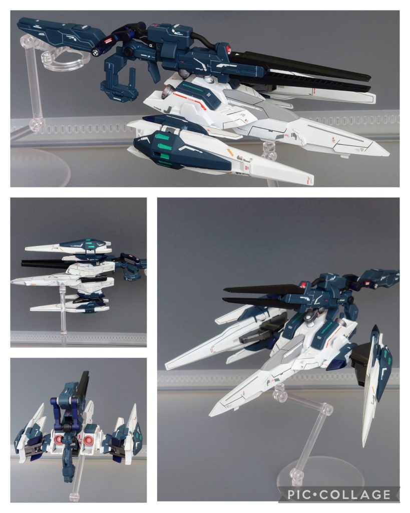 ●オーライザー中心になってる本体は前作のメッサーラのバックパックの残りで、ライトニングウェポンシステムMK-Ⅱ(完成済み中古で購入)だと……思いますw。両翼？HGのパーツを脱着可能にするために接続部を移植しました。