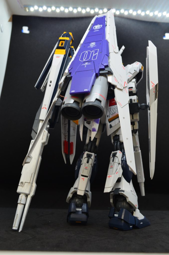 大迫力となったハイメガシールド接続状態。長物で支えてます(;^ω^)