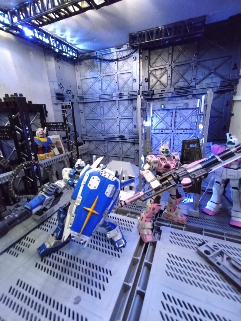 時々写り込んでた嫁さん仕様のジムと。こっちは火力高めに作ってます。次回はこれを投稿しようと思っています。