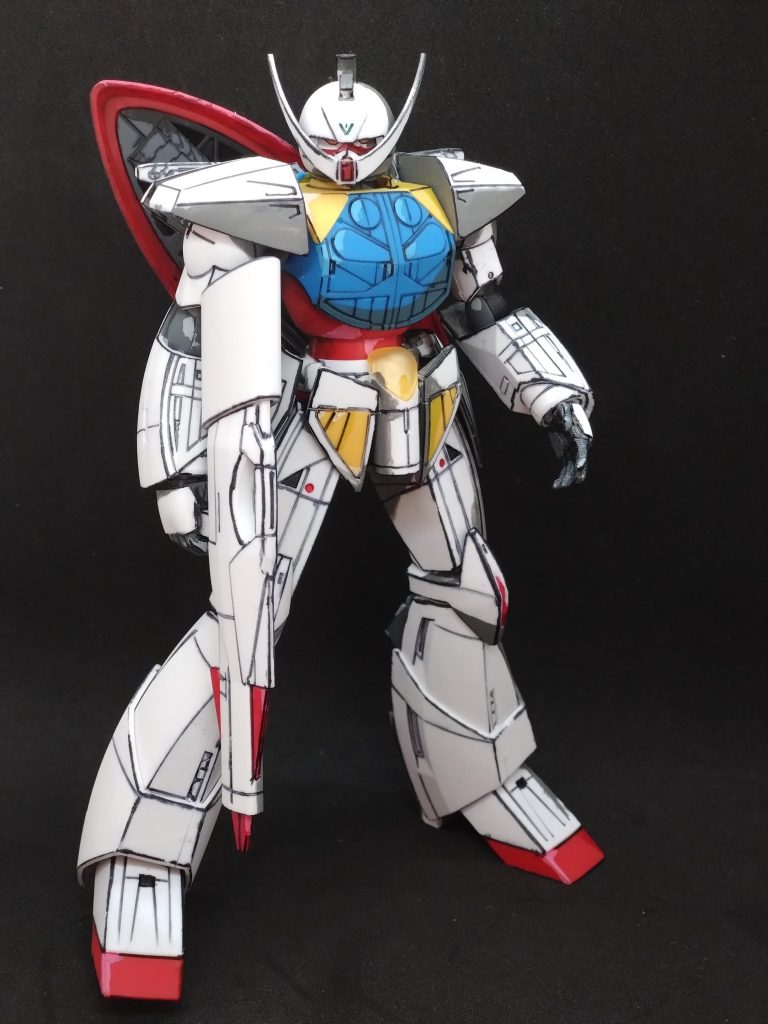 筆塗りが苦手なので、あまり上手く塗れていません。陰の付け方、ハイライトの入れ方など、これからですね。