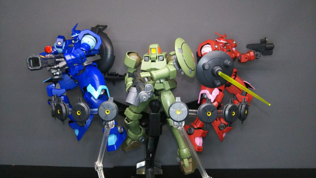 リーオー、ヴァイエイト、メリクリウス。次はウイングゼロかデスサイズヘルでも作って並べたいですね。というより、トーラスやエアリーズ、パイシーズ、ビルゴもHGで展開してくれぇ…