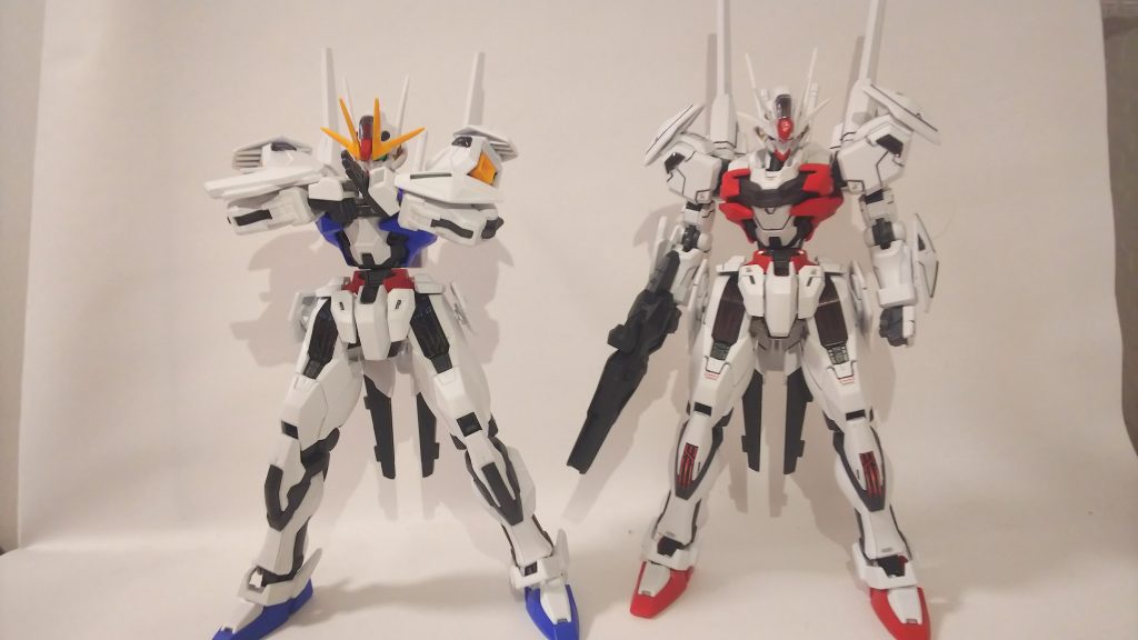 最後にガンダム・アメイジング・キャリバーンとの比較多く変更された点はやはり装甲の色と脚部のパーツ変更。3mm穴が横に空いてるためまだまだ改良の余地があり、進化し続けることだろう。使用ガンプラ⬇ガンダム・キャリバーンガンダム・エアリアルガンダム・エアリアル(改修型)ビルドストライクエクシードギャラクシーカミキバーニングガンダム(手首パーツのみ使用のためビルドバーニングやトライバーニングでも可)