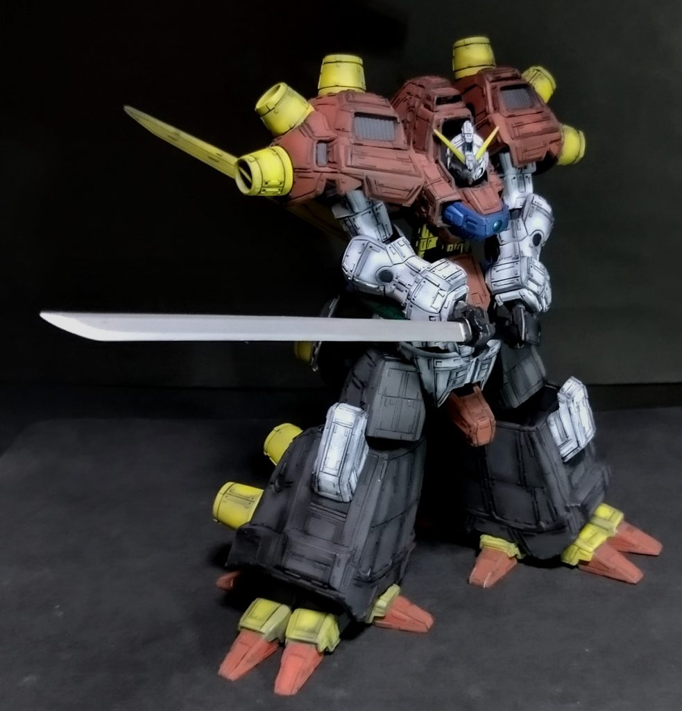 設定では全く武器が無いので前にシュピーゲルで作った刀を装備してみたらなんか良い感じですね😊