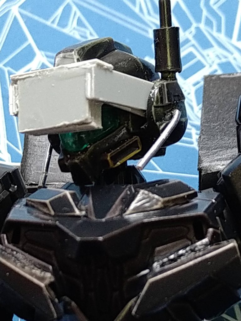 途中で頭部バイザーなくしたので自作。調整が難しかった〜