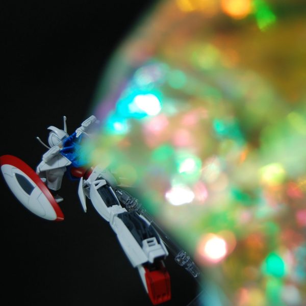 オーロラ素材を前ボケ撮影して月光蝶エフェクトに