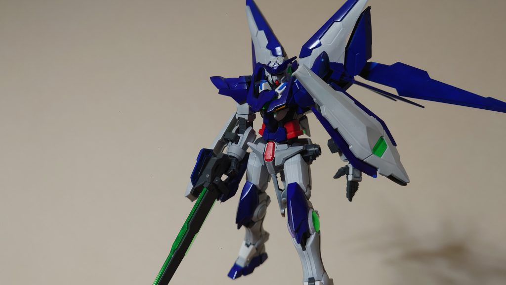 白パーツEXホワイト青パーツコバルトブルー＋クリアパープル下地にはガンメタ使用