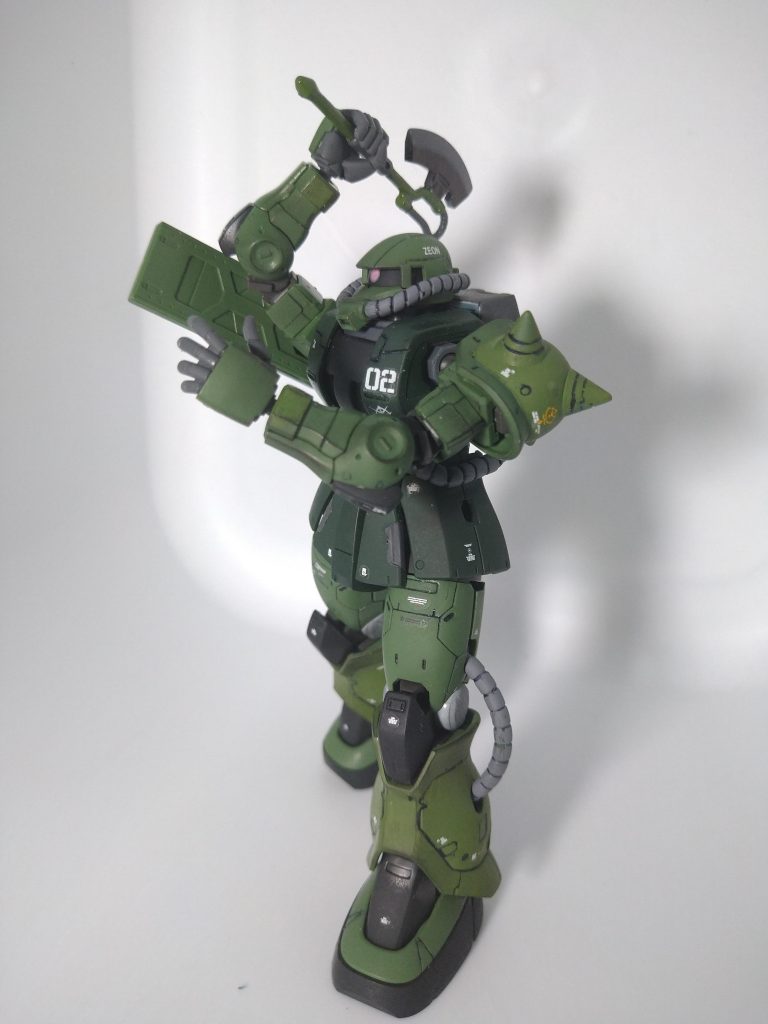 ヒートホークを持たせた絵がなかなか決まらず。没にしましたが、あまりにもダサすぎて笑えるのでアップ。なんか昭和感あふれるポーズだな。