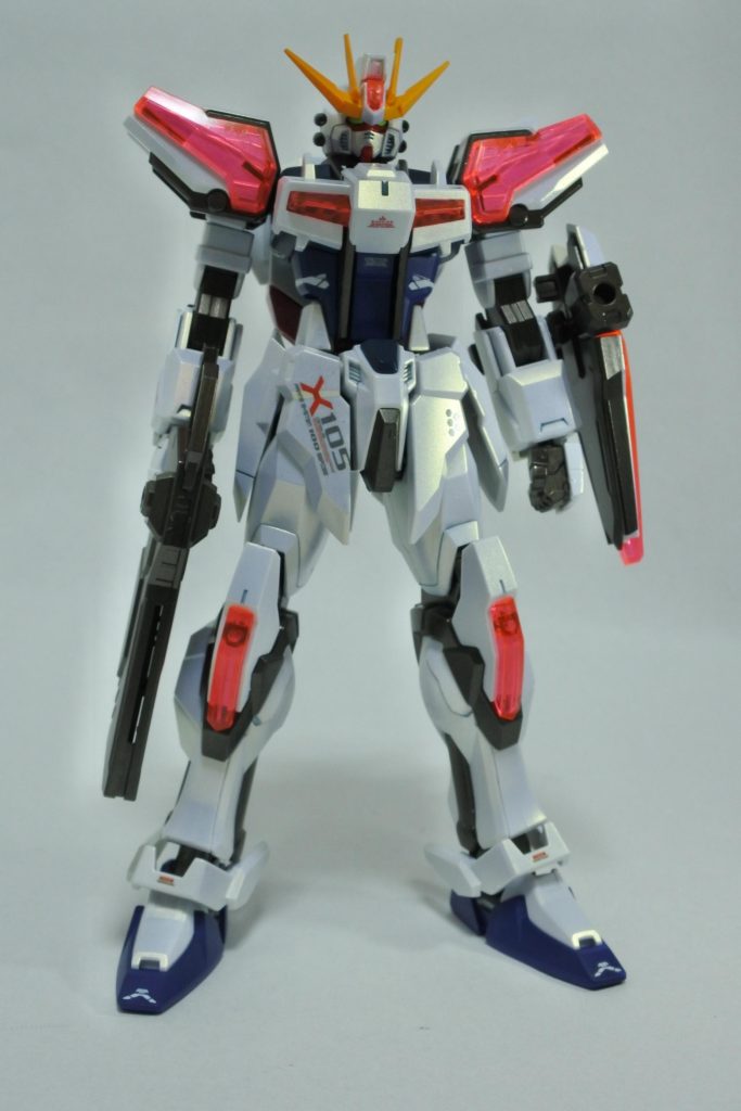 ■塗装レシピ・本体ホワイト部分:MSホワイト、Mrクリスタルカラー トパーズゴールド・本体ブルー部分 :コバルトブルー+ティターンズブルー2・本体ネイビー部分:ティターンズブルー2+ブラック・関節/フレーム部分:ガイアノーツ ガンメタル・銃器      :黒鉄色+スーパージュラルミン