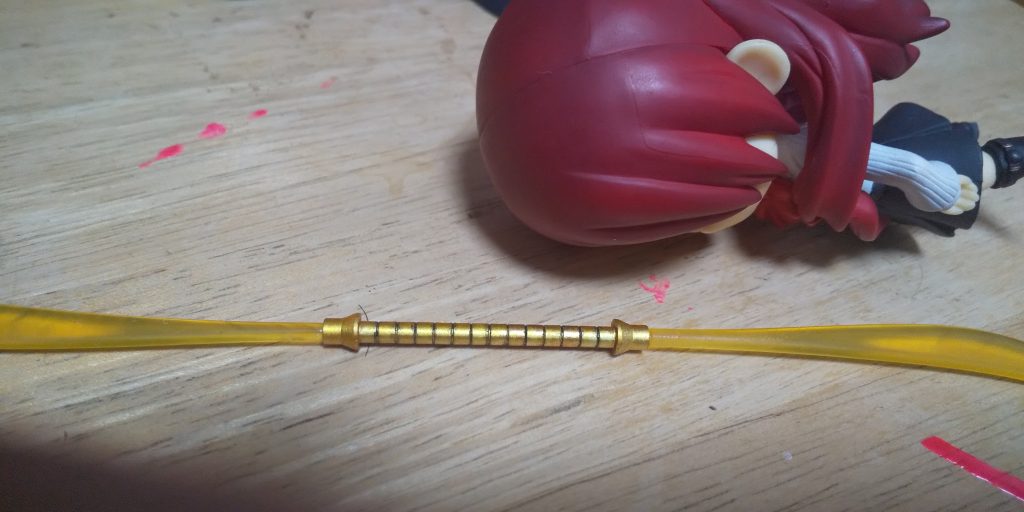 :ビーム薙刀だ。これも同様にゲルググの代表的な近接武器だ。そうだこの武器ハム子が装備してた武器だよな。(後述)