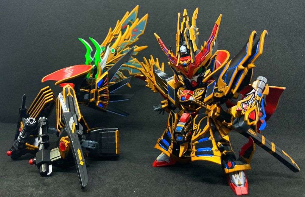 覇道の装は飾りのように置くこともできます一応軍馬に載せる前提ではあるんですが・・・時間がある時にその辺はまたつくってみます