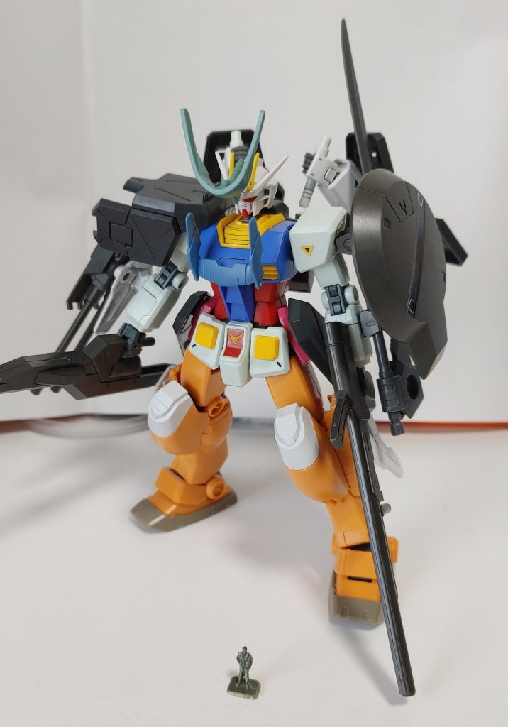 初期イメージ組み立て、塗装前です。完成モデルとは一部パーツ構成やシールドの向きなどが違っていますが、この改造のルーツとして記録しておきます。