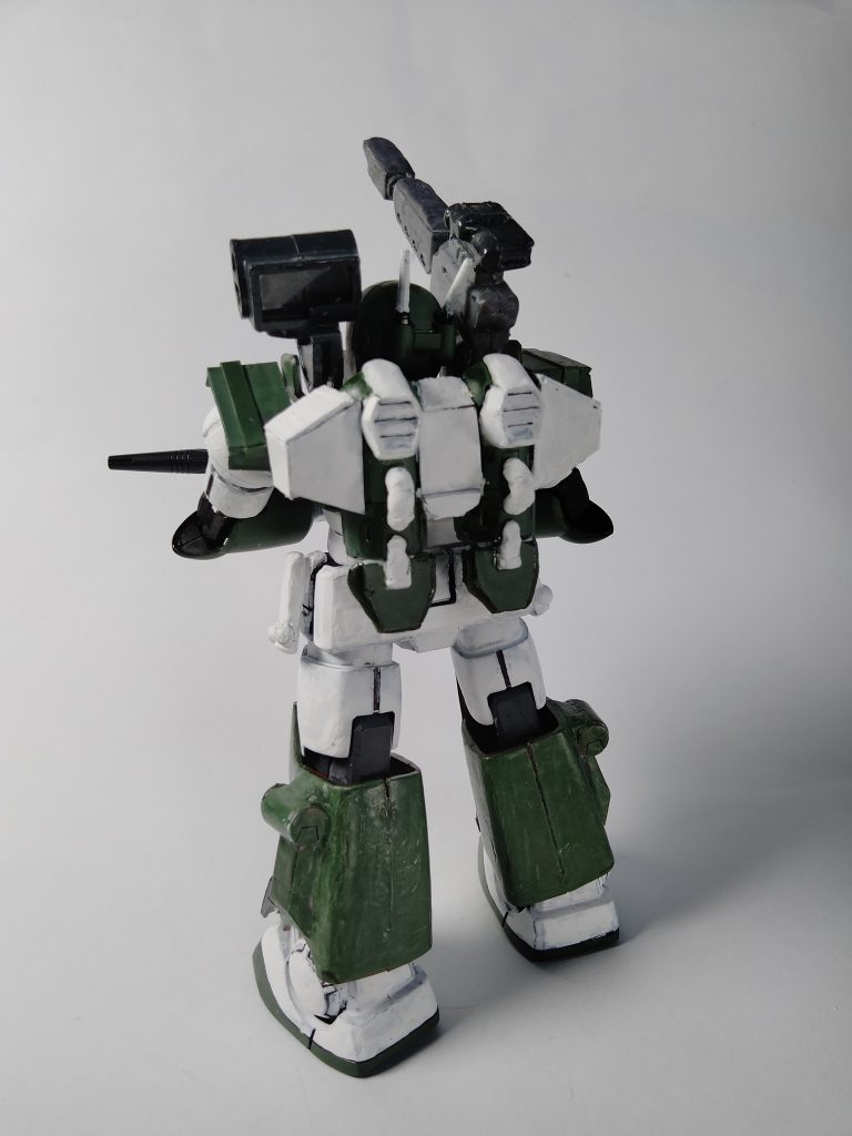 ランドセルは、以前作った重装型に持ってかれた(笑)ので、ガンキャノンの物にプラ版を使って少しコンパクトですが似せて作りました。