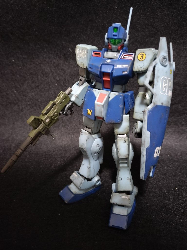 ジムスナイパーⅡ。出来良いので素組です。スナイパーライフルよりビームライフルの方が勝てそう？