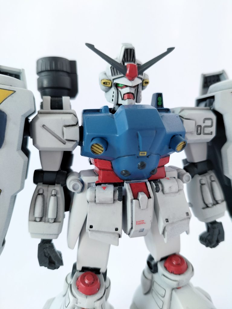 キットのままだと顔が癒やし系だったので悪っぽく見えるように頑張りました。ここが一番疲れました~