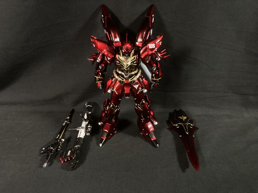 正面から。一時期こういう感じで武装並べるのが自分の中で流行ってました。