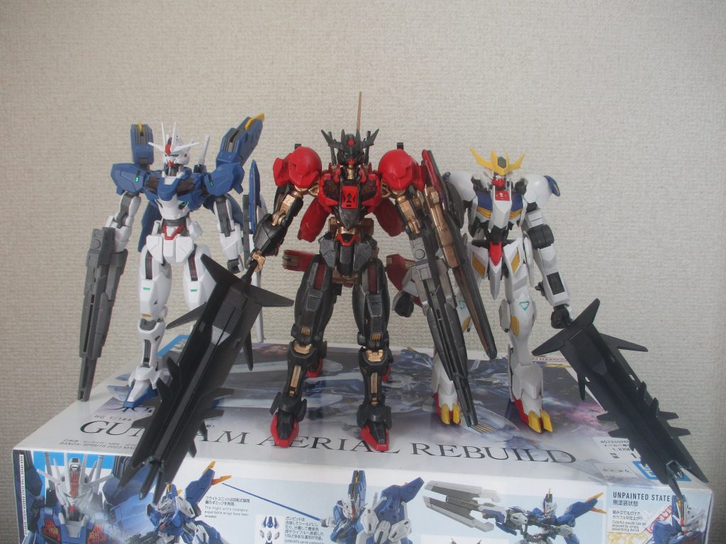 3機の揃い踏み。見た目もですが、カラーリングもあって、2機と似ても似つかない姿のエアリバルトスですね・・・ｗ