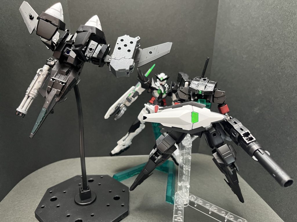 以上、イーグルライザーとGNガーダーでした！リクシアの支援機ということでライザーを作ってたら楽しくなってGビット的なやつまでwパッと見30mmやんて言われそうなので使用したガンプラも記載しておきますね(＞人＜;)HG アメイジングエクシアHG ダブルオーガンダムHG デミトレーナー拡張用オプションパーツその他ジャンク(余りポリキャップやパーツ接着時の隙間埋めに使ったSDクシャトリヤの端材など