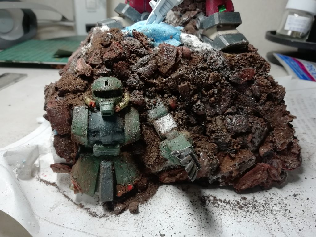 本作品の影の主役!FGザクを使用。いい塩梅の退廃表現に^_^