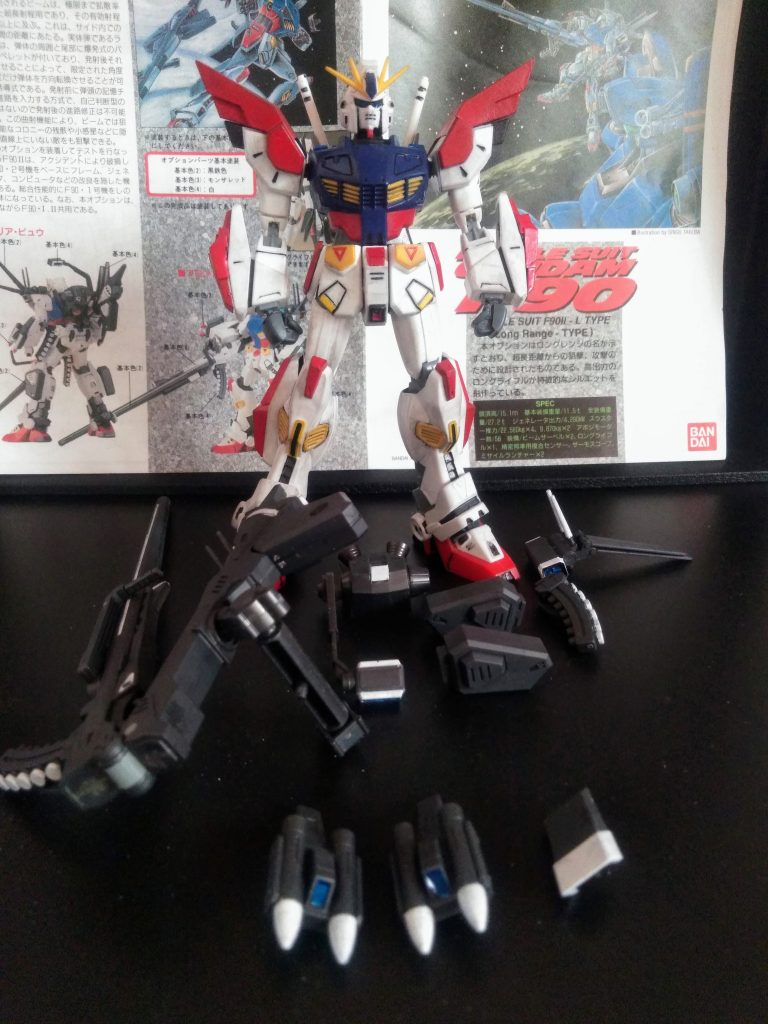 そして、このキットの売りの｢ロングレンジ(L)｣装備😊　　　　　　　　　　　　　　　　　　　折角なので｢スタンド ディスプレイ｣😏う～ん、こうして見るとお顔がまだ｢お馬さん🐎｣だなぁ。チョッとは弄ってみたんだけど・・・😣 