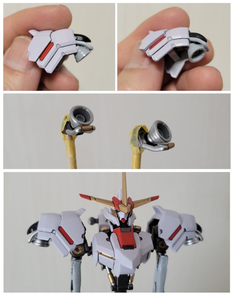 肩が気に入らなかったので、ビルダーズパーツのバーニア付けてみました。