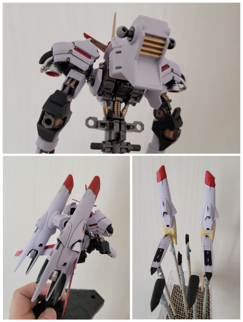 キモとなるブースター。合わせ目消し、塗装、大変でした。