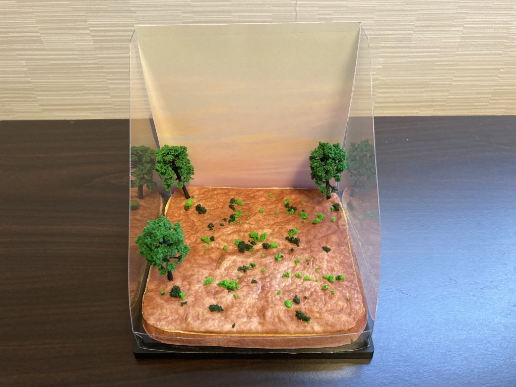 これまた100均材料で、情景ジオラマっぽいヤツも作りました。